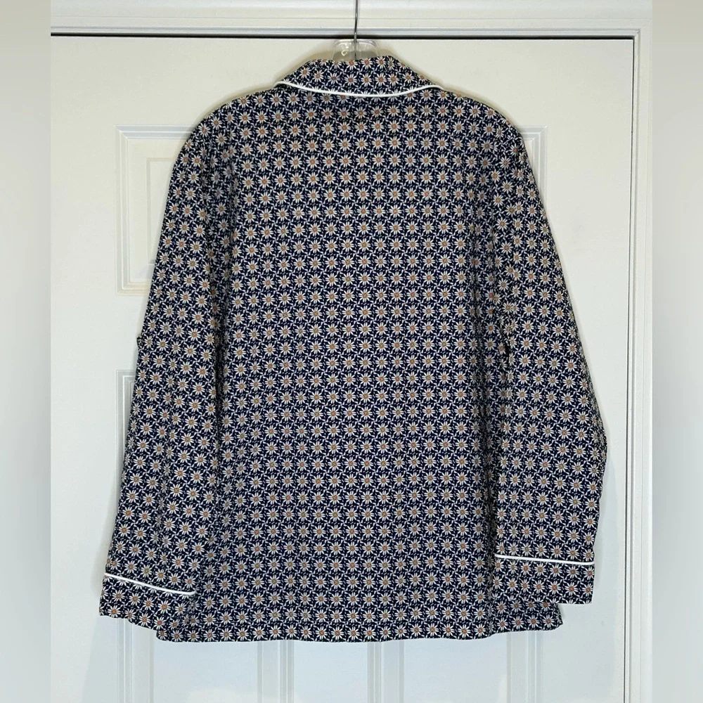 The Cat’s Pajamas Daisy Pattern Pajama Set with White Trim Size M - Picture 5 of 13